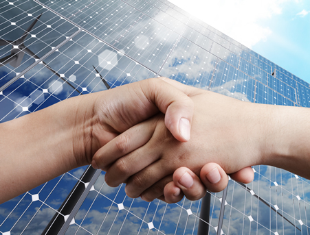 Handshake agreeing business